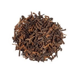 Twelve varieties of tea on the white background